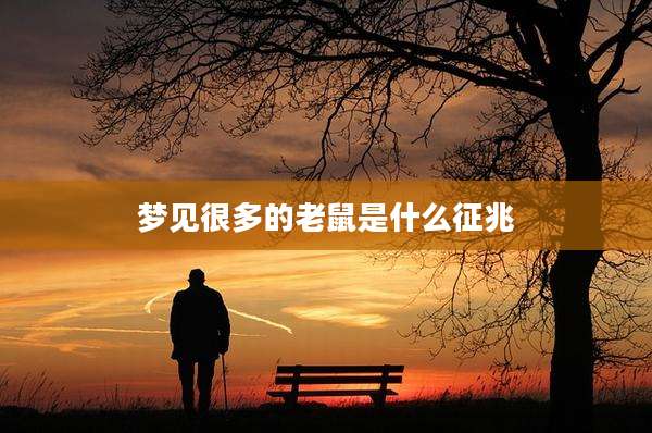 梦见很多的老鼠是什么征兆