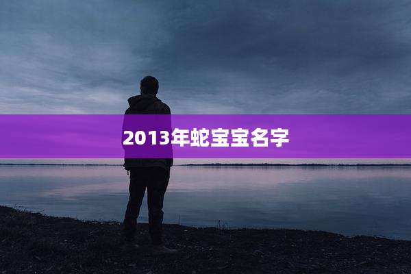2013年蛇宝宝名字