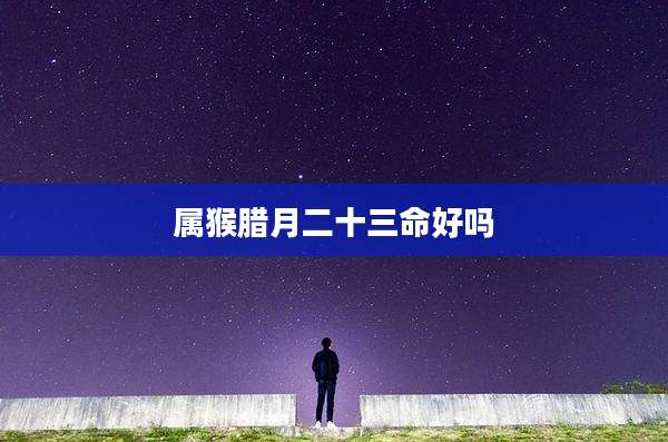 属猴腊月二十三命好吗