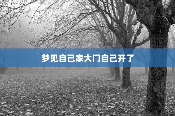 梦见自己家大门自己开了