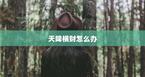 天降横财怎么办
