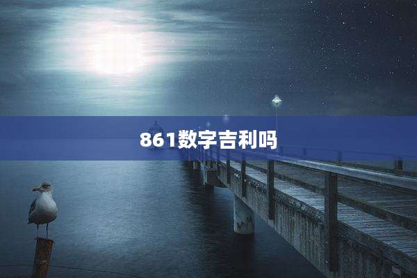 861数字吉利吗