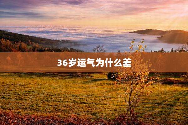 36岁运气为什么差
