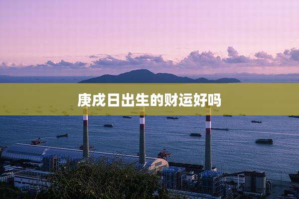 庚戌日出生的财运好吗
