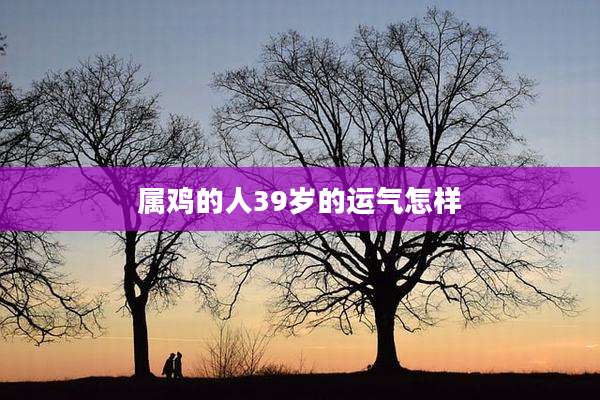 属鸡的人39岁的运气怎样