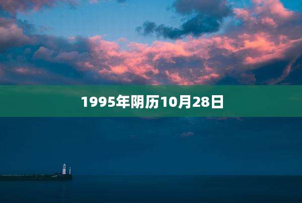 1995年阴历10月28日