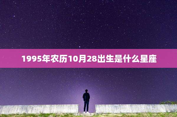1995年农历10月28出生是什么星座