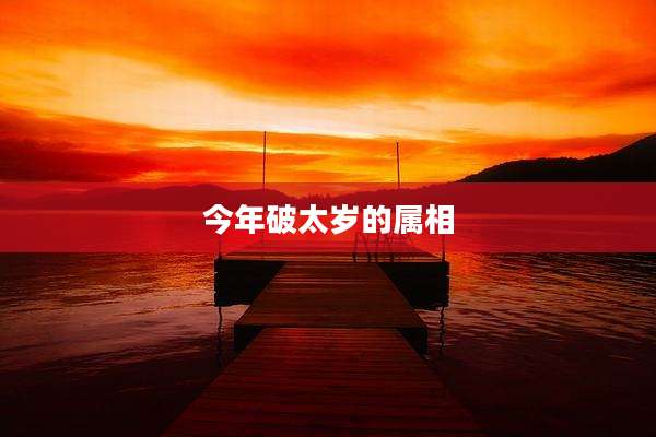 今年破太岁的属相