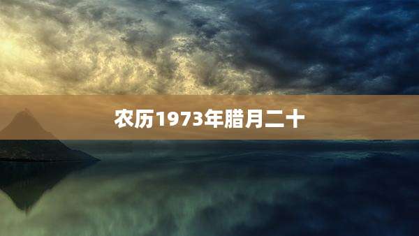 农历1973年腊月二十
