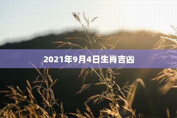 2021年9月4日生肖吉凶