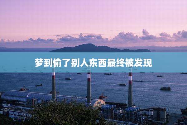 梦到偷了别人东西最终被发现