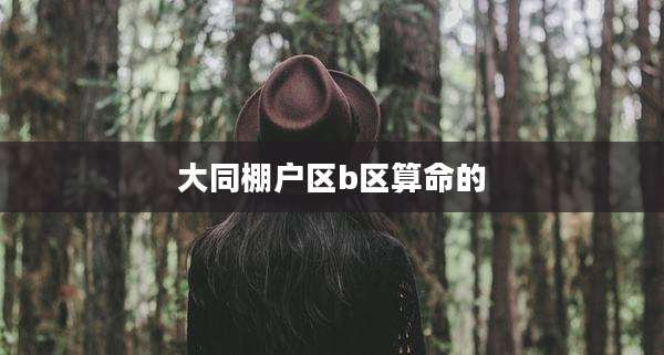大同棚户区b区算命的