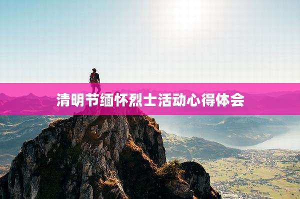 清明节缅怀烈士活动心得体会