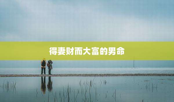得妻财而大富的男命