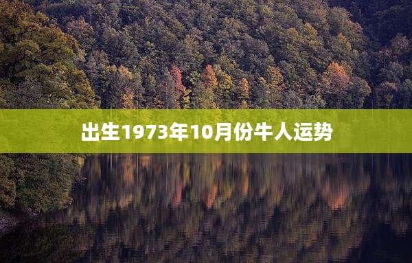 出生1973年10月份牛人运势