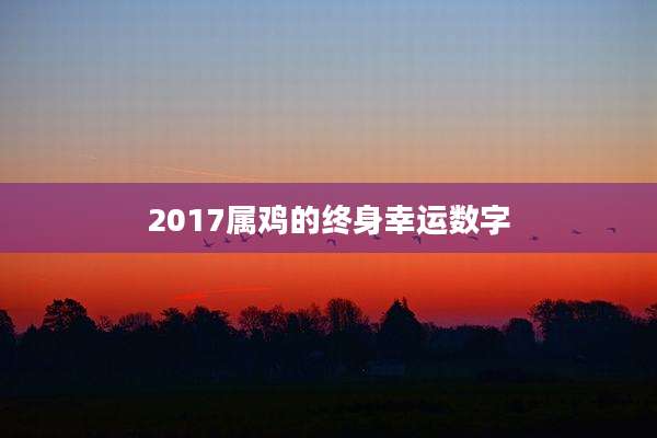 2017属鸡的终身幸运数字