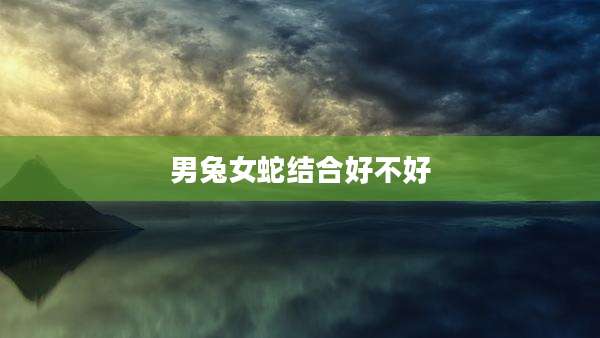男兔女蛇结合好不好