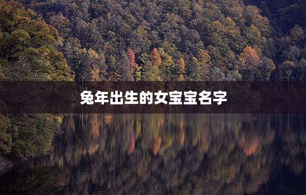 兔年出生的女宝宝名字