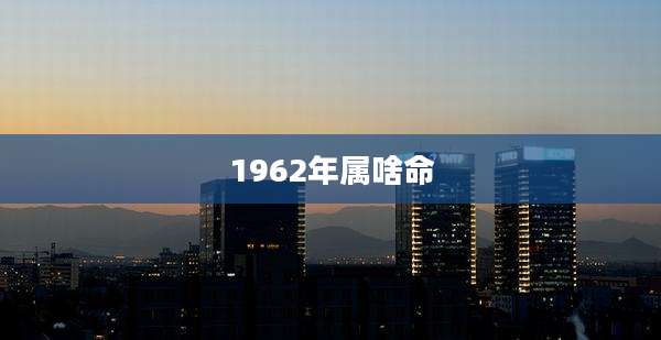 1962年属啥命