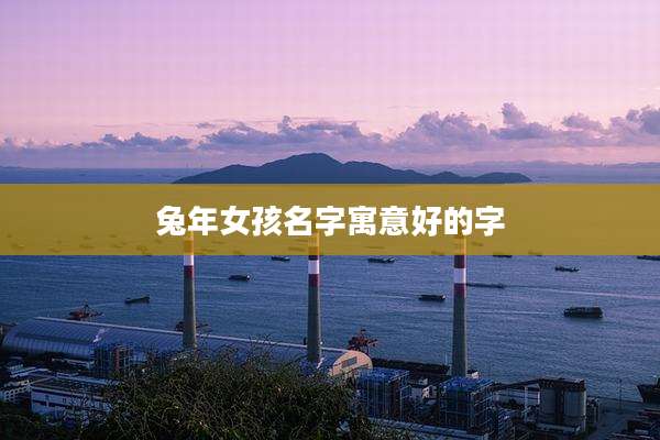 兔年女孩名字寓意好的字