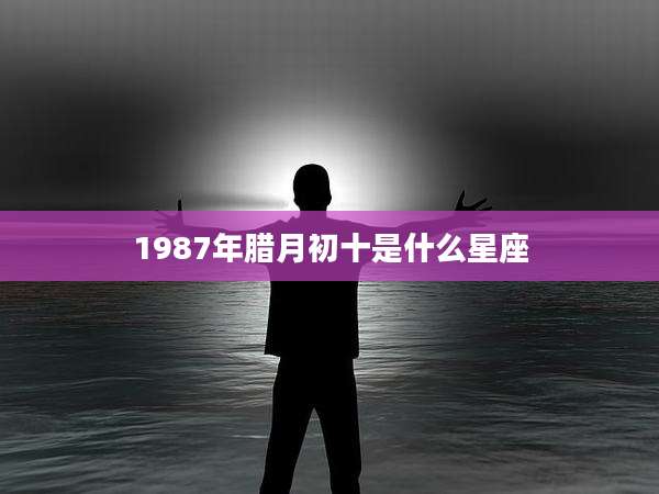 1987年腊月初十是什么星座