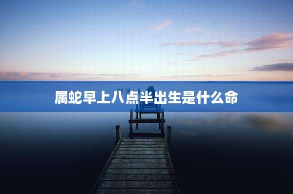 属蛇早上八点半出生是什么命