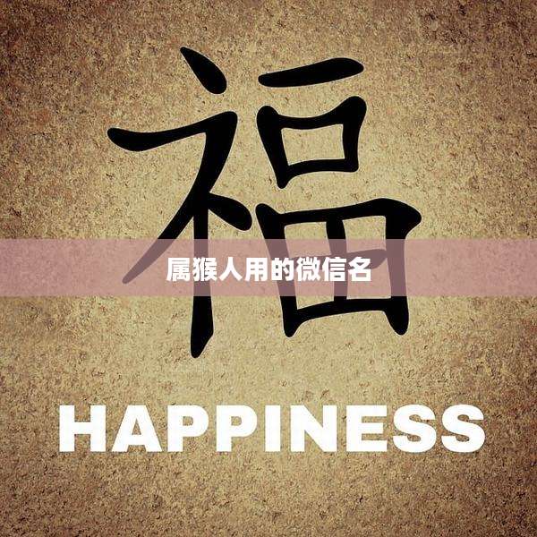 属猴人用的微信名