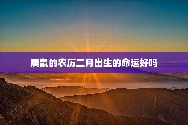 属鼠的农历二月出生的命运好吗