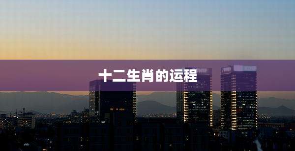 十二生肖的运程