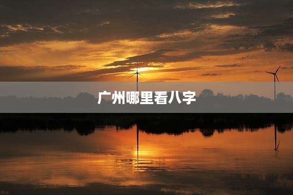 广州哪里看八字