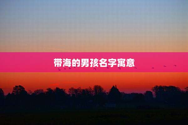 带海的男孩名字寓意