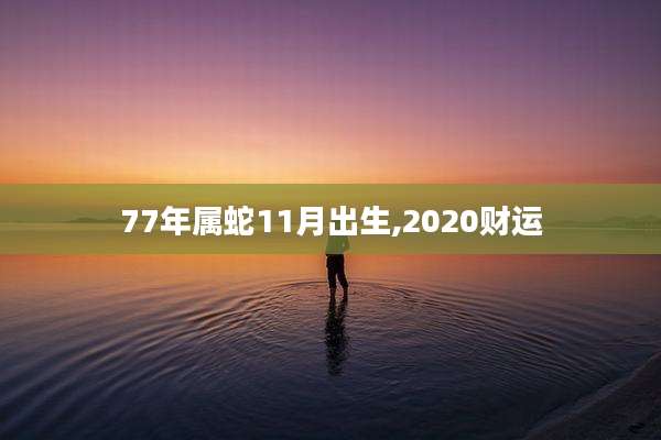 77年属蛇11月出生,2020财运
