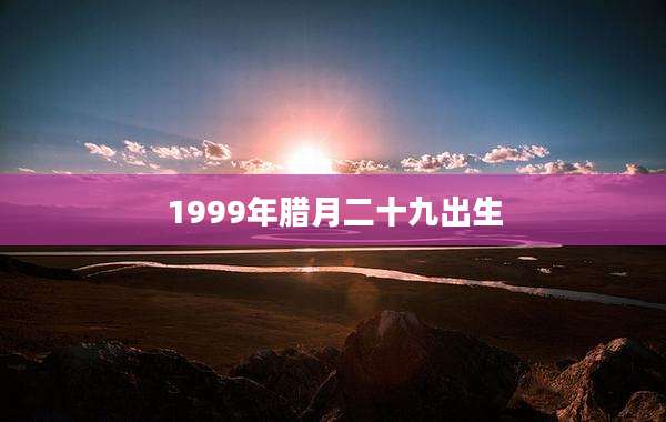 1999年腊月二十九出生