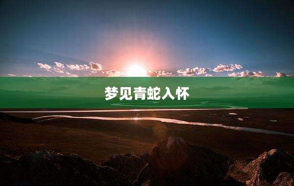 梦见青蛇入怀