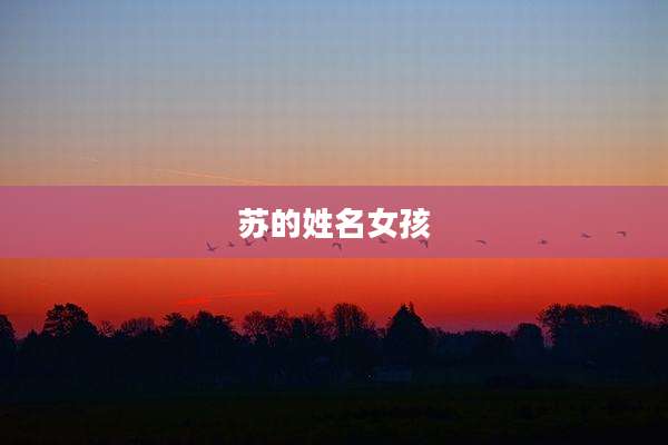 苏的姓名女孩