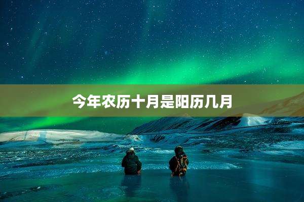 今年农历十月是阳历几月