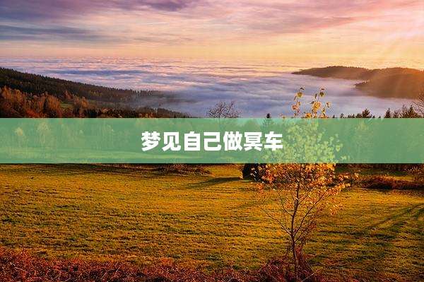 梦见自己做冥车