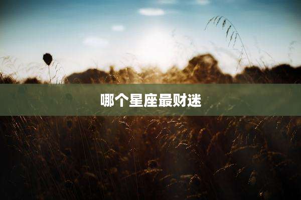 哪个星座最财迷