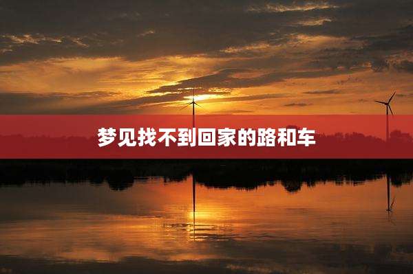 梦见找不到回家的路和车