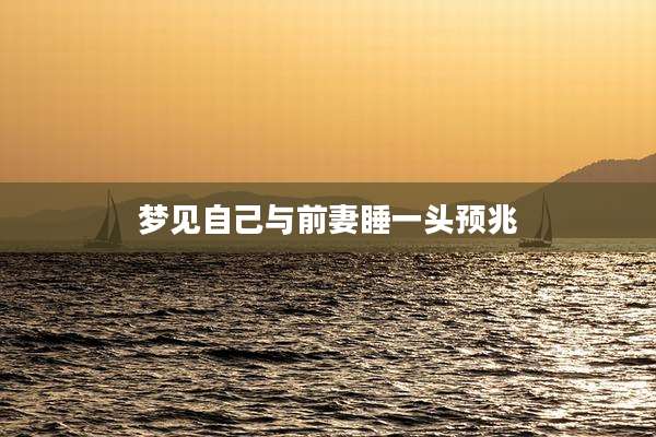 梦见自己与前妻睡一头预兆