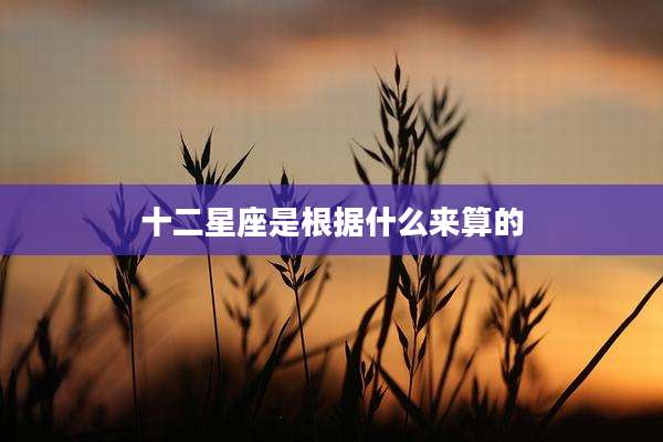 十二星座是根据什么来算的