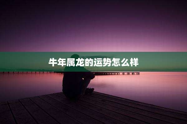 牛年属龙的运势怎么样