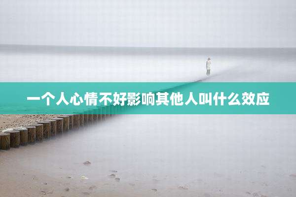 一个人心情不好影响其他人叫什么效应