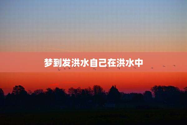 梦到发洪水自己在洪水中