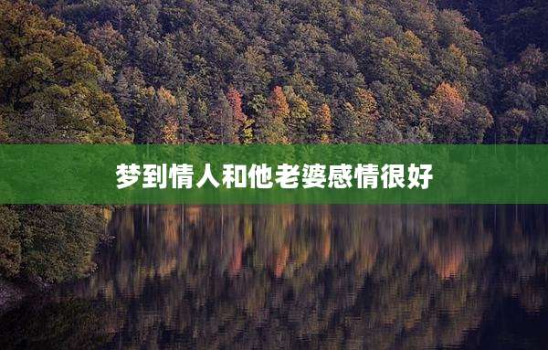 梦到情人和他老婆感情很好
