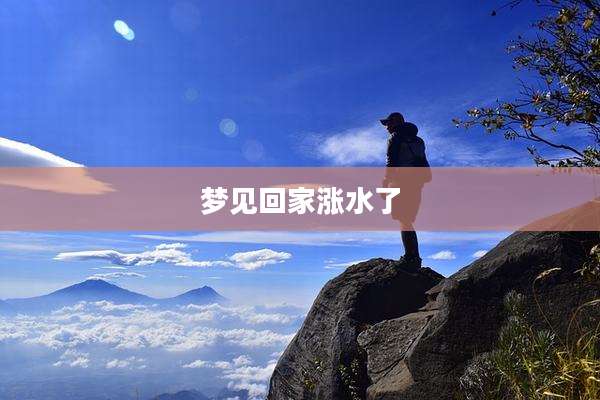 梦见回家涨水了