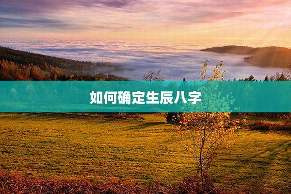如何确定生辰八字