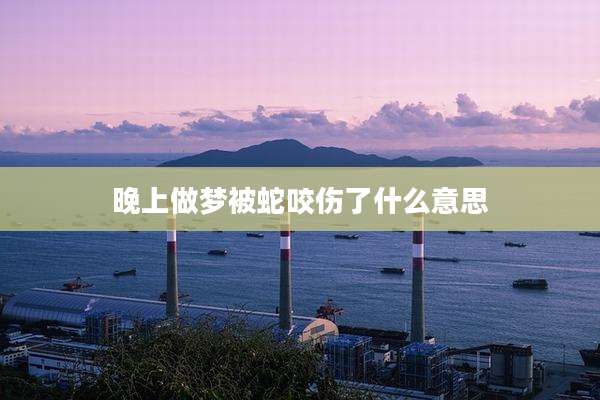 晚上做梦被蛇咬伤了什么意思