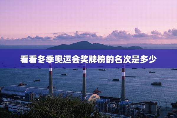看看冬季奥运会奖牌榜的名次是多少