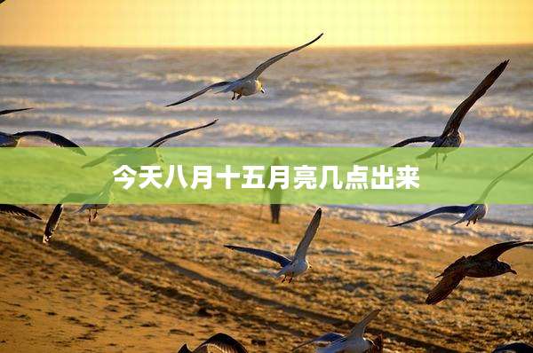 今天八月十五月亮几点出来